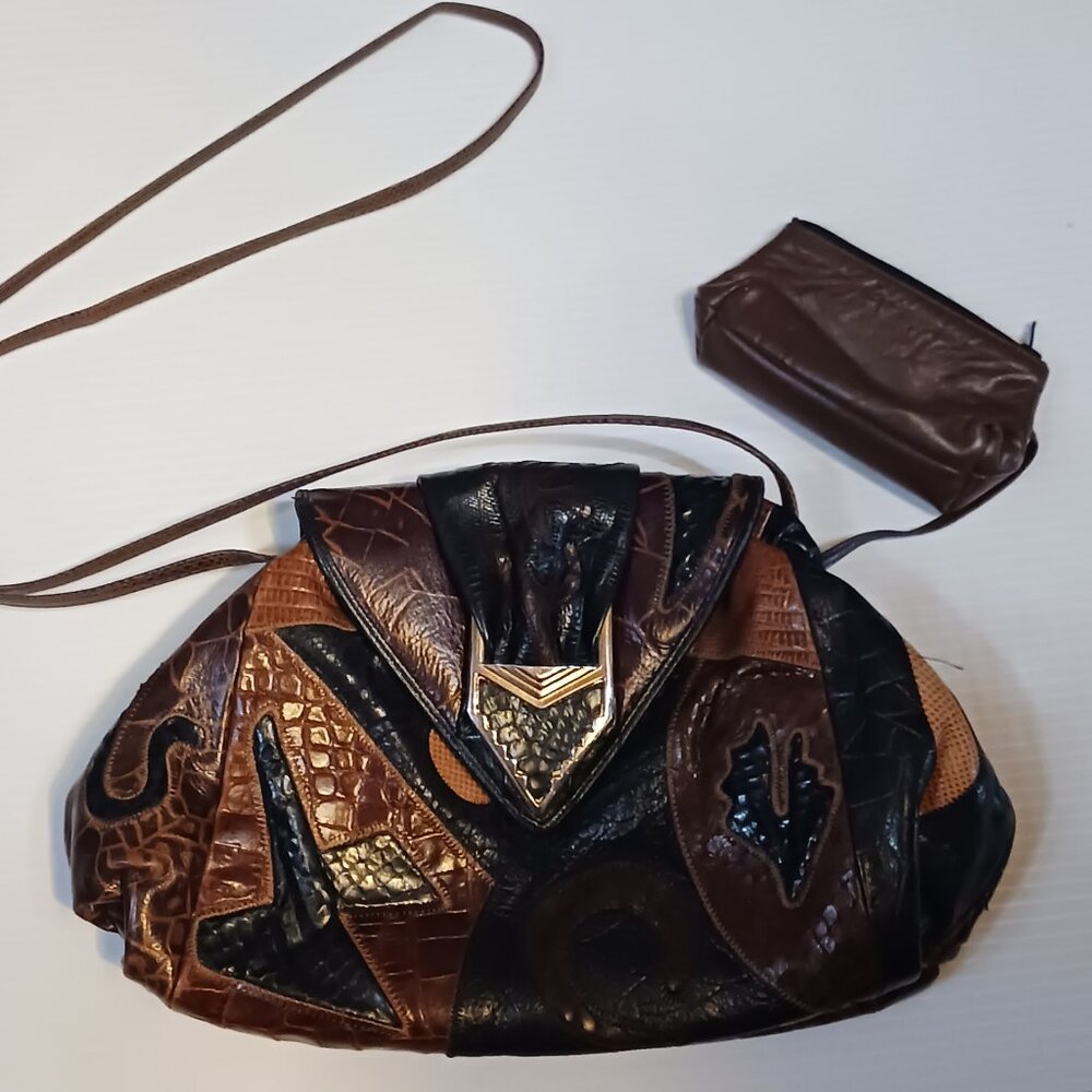 Vintage Sharif Mixed Leather Handbag